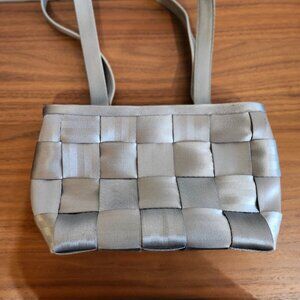 Harveys Dove Gray Silver Shoulder Bag Purse
